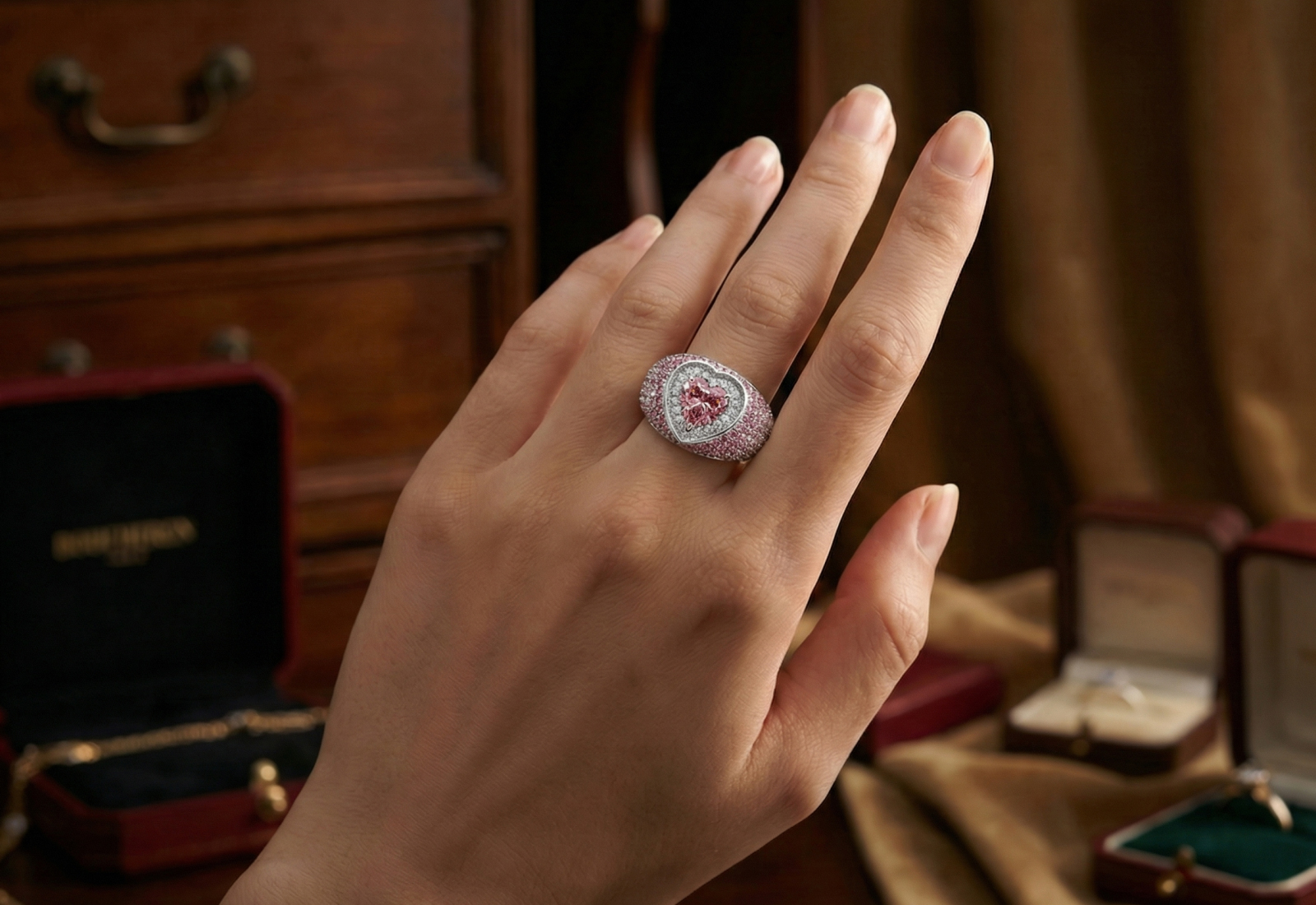 On-body jewelry render style